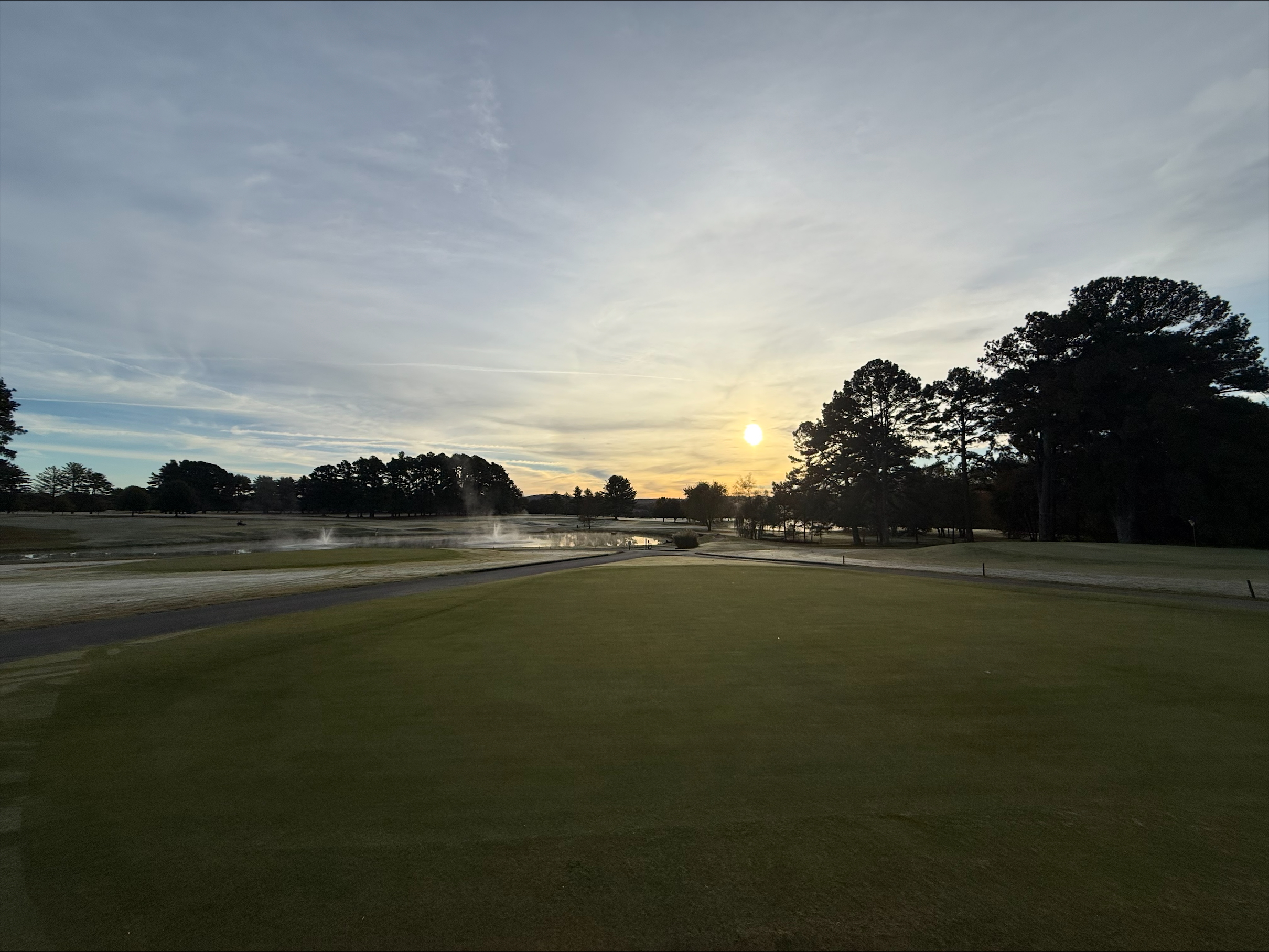 Image of golf ball on tee on grass.